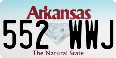 AR license plate 552WWJ