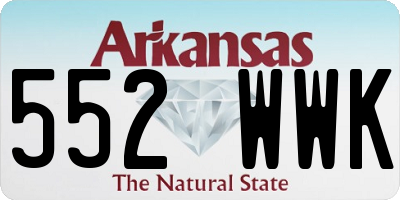 AR license plate 552WWK