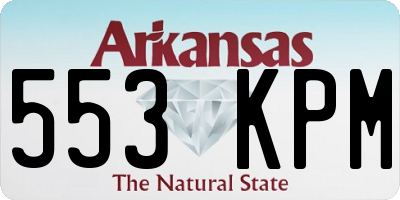 AR license plate 553KPM