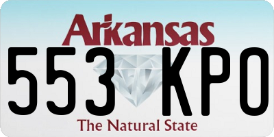 AR license plate 553KPO