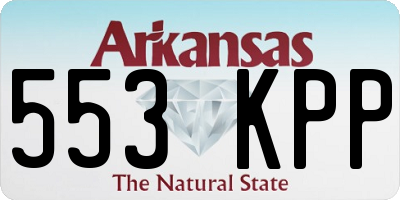 AR license plate 553KPP