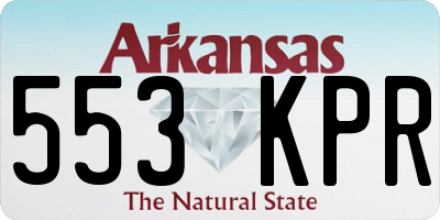 AR license plate 553KPR