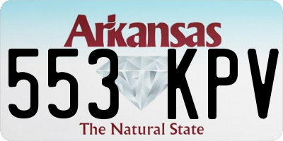 AR license plate 553KPV