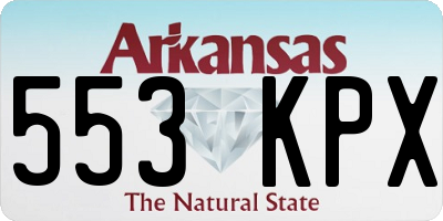 AR license plate 553KPX