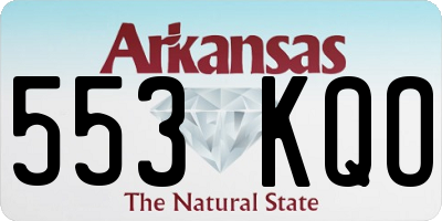 AR license plate 553KQO