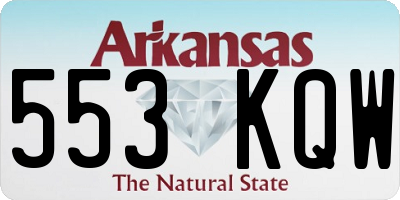 AR license plate 553KQW