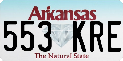 AR license plate 553KRE