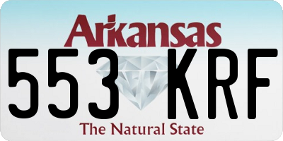 AR license plate 553KRF