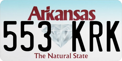 AR license plate 553KRK