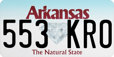 AR license plate 553KRO