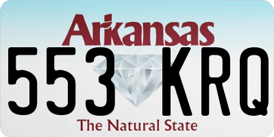 AR license plate 553KRQ
