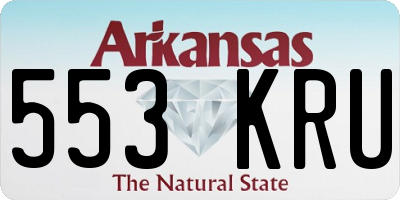 AR license plate 553KRU