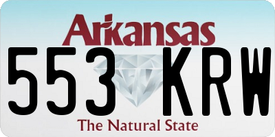 AR license plate 553KRW