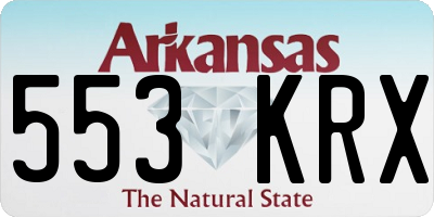 AR license plate 553KRX