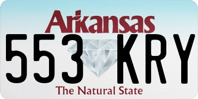 AR license plate 553KRY