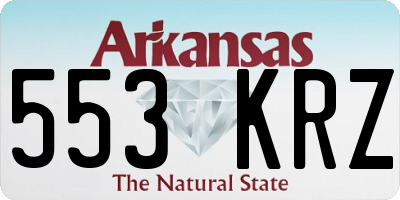 AR license plate 553KRZ