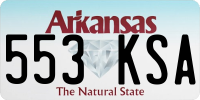 AR license plate 553KSA