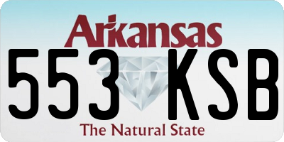 AR license plate 553KSB