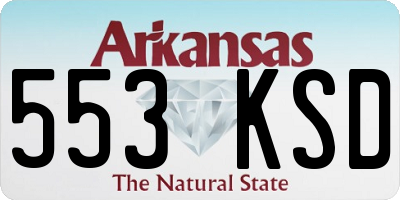 AR license plate 553KSD
