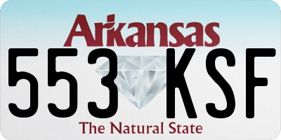 AR license plate 553KSF
