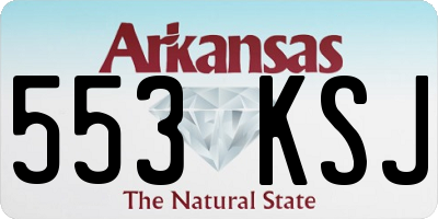AR license plate 553KSJ