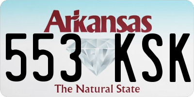 AR license plate 553KSK