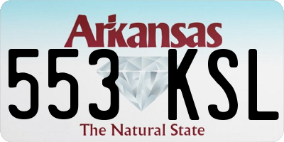 AR license plate 553KSL