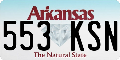 AR license plate 553KSN
