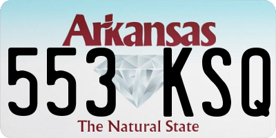 AR license plate 553KSQ