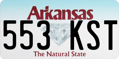 AR license plate 553KST