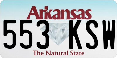 AR license plate 553KSW