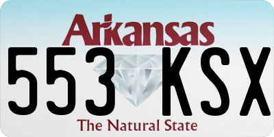 AR license plate 553KSX