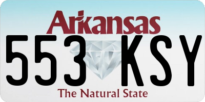 AR license plate 553KSY