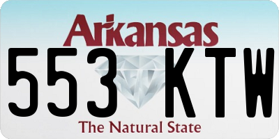 AR license plate 553KTW
