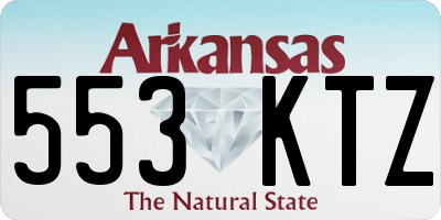 AR license plate 553KTZ