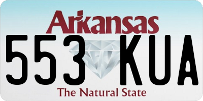 AR license plate 553KUA
