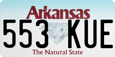 AR license plate 553KUE