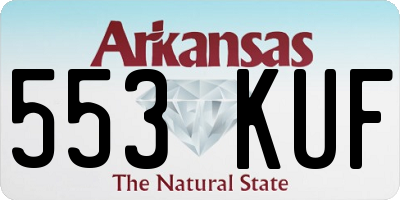 AR license plate 553KUF