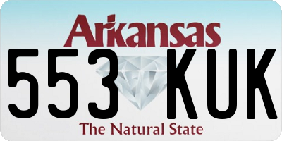 AR license plate 553KUK