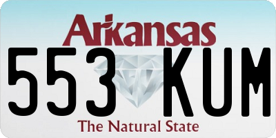 AR license plate 553KUM