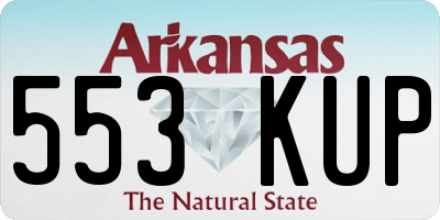 AR license plate 553KUP