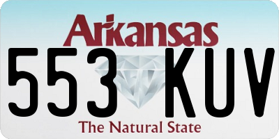 AR license plate 553KUV