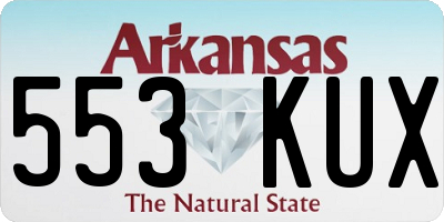 AR license plate 553KUX