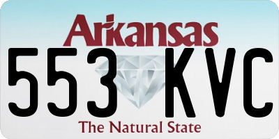 AR license plate 553KVC