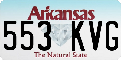 AR license plate 553KVG