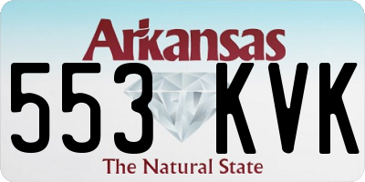AR license plate 553KVK