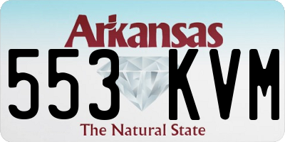 AR license plate 553KVM