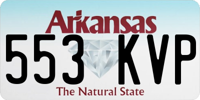 AR license plate 553KVP