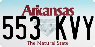 AR license plate 553KVY