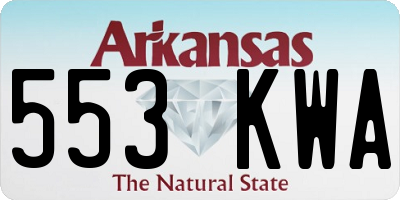 AR license plate 553KWA